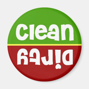 Stoplight-sauberer schmutziger magnet