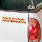 StopOVERPOPULATION Autoaufkleber (Auf Lkw)