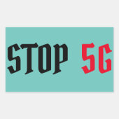 Stopp 5G Rechteckiger Aufkleber (Vorderseite)