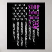 Stopp Animal Cruelty USA Flag Päpsel Lover Poster (Vorne)