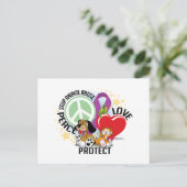 Stopp Animal Missbrauch PLP Postkarte (Stehend Vorderseite)