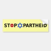 Stopp Apartheid Autoaufkleber (Vorne)