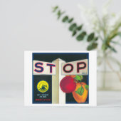 Stopp Apple Crate LabelCutler, CA Postkarte (Stehend Vorderseite)