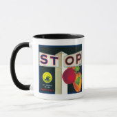 Stopp Apple Crate LabelCutler, CA Tasse (Links)