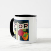 Stopp Apple Crate LabelCutler, CA Tasse (Vorderseite Links)