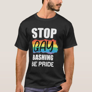Stopp Bashing sein Pride Lesbian Bisexuelle Trans T-Shirt