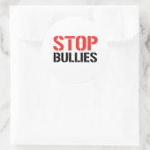 STOPP BULLIES RUNDER AUFKLEBER (Tasche)
