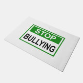 Stopp Bully Signing Green Fußmatte (Schrägansicht)
