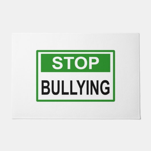 Stopp Bully Signing Green Fußmatte (Vorderseite)