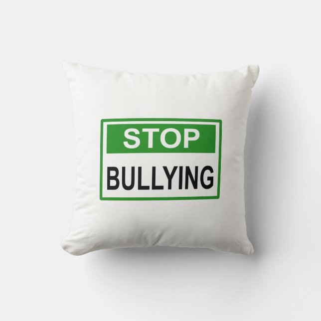 Stopp Bully Signing Green Kissen (Vorderseite)
