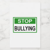 Stopp Bully Signing Green Lebensmitteletikett (Einzelnes Label)
