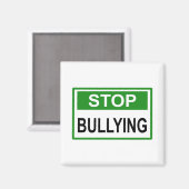 Stopp Bully Signing Green Magnet (Vorderseite/Rückseite)