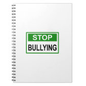 Stopp Bully Signing Green Notizblock (Vorderseite)