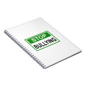 Stopp Bully Signing Green Notizblock (Rechte Seite)