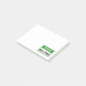 Stopp Bully Signing Green Post-it Klebezettel (angewinkelt)