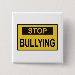 Stopp Bullying Gelbes Zeichen Button