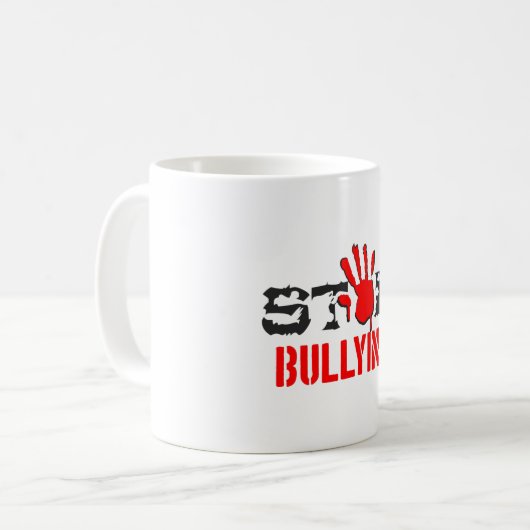 Stopp Bullying Kaffeetasse (Vorderseite Links)
