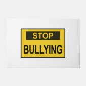 Stopp Bullying Sign Gelb Fußmatte (Vorderseite)