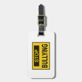 Stopp Bullying Sign Gelb Gepäckanhänger (Vorderseite vertikal)