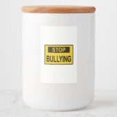 Stopp Bullying Sign Gelb Lebensmitteletikett (Vorderseite)