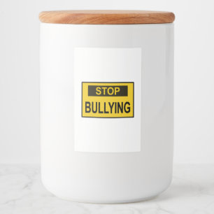 Stopp Bullying Sign Gelb Lebensmitteletikett
