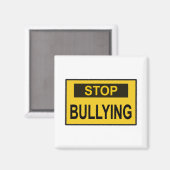 Stopp Bullying Sign Gelb Magnet (Vorderseite/Rückseite)