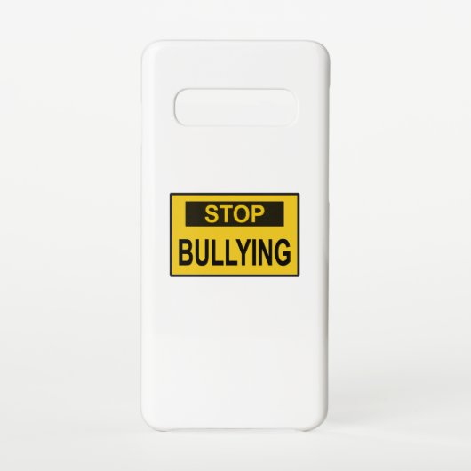Stopp Bullying Sign Gelb Samsung Galaxy Hülle (Rückseite)