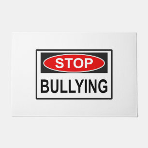 Stopp Bullying Sign red Fußmatte
