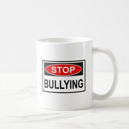 Stopp Bullying Sign red Kaffeetasse (Rechts)
