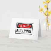 Stopp Bullying Sign red Karte (Gelbe Blume)