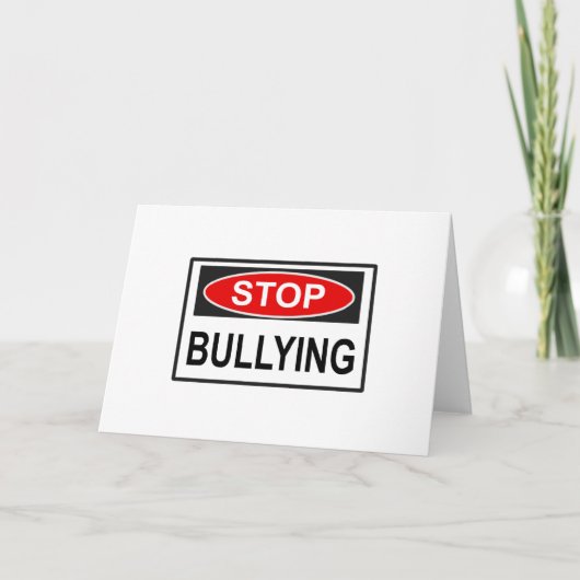 Stopp Bullying Sign red Karte (Vorderseite)