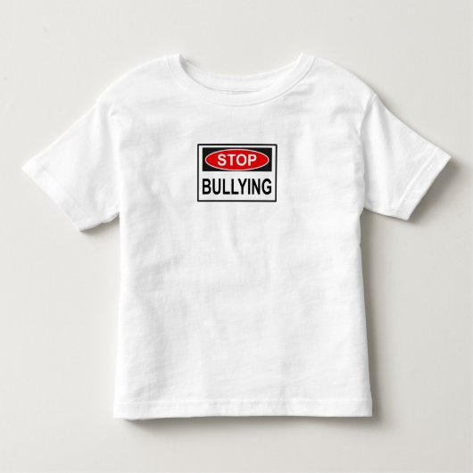 Stopp Bullying Sign red Kleinkind T-shirt (Vorderseite)