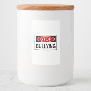 Stopp Bullying Sign red Lebensmitteletikett