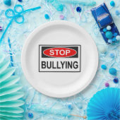 Stopp Bullying Sign red Pappteller (Party)