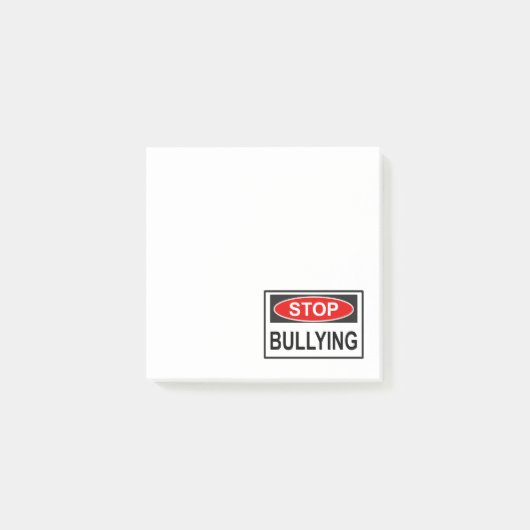 Stopp Bullying Sign red Post-it Klebezettel (Vorderseite)