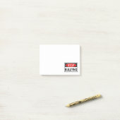 Stopp Bullying Sign red Post-it Klebezettel (Auf Schreibtisch)