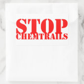 Stopp Chemtrails - Klebe Rechteckig Rechteckiger Aufkleber (Tasche)