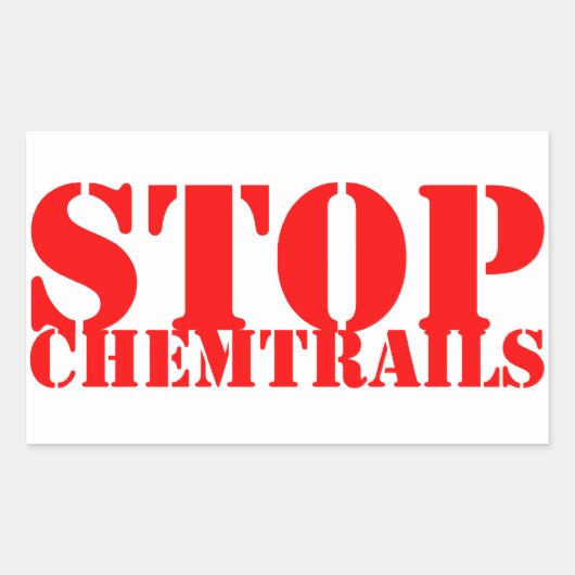 Stopp Chemtrails - Klebe Rechteckig Rechteckiger Aufkleber (Vorderseite)