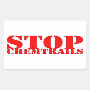 Stopp Chemtrails - Klebe Rechteckig Rechteckiger Aufkleber