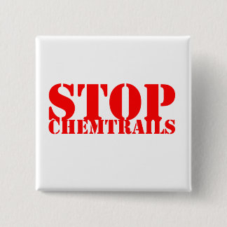 Stopp Chemtrails, Quadrater Botton - Button