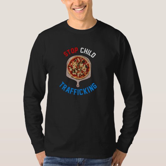 Stopp Child Traffic Käse Pizza T-Shirt (Vorderseite)