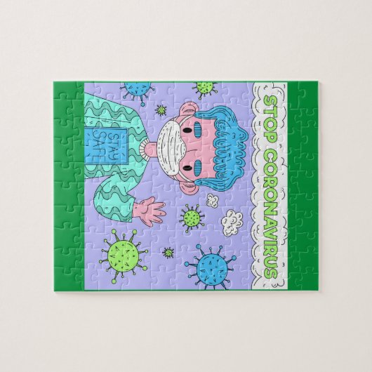 Stopp Corona Bleibe Safe Puzzle (Horizontal)