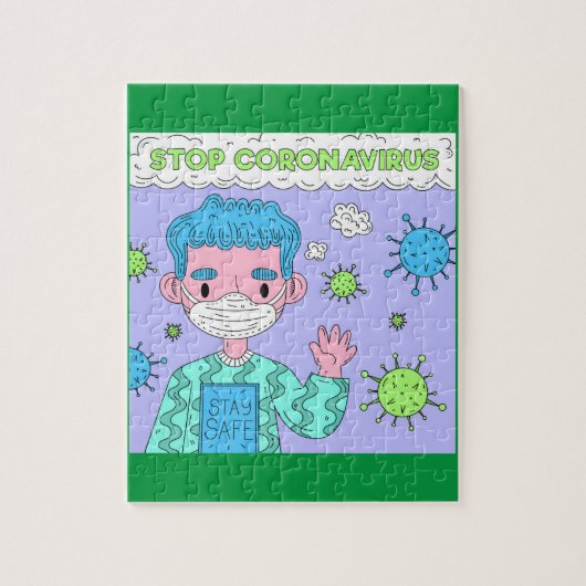 Stopp Corona Bleibe Safe Puzzle (Vertikal)