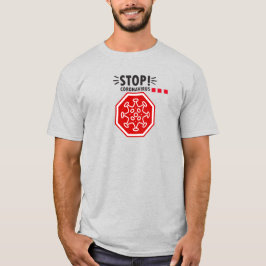 Stopp Corona! Elbow Bump Handshake, soziale Entfer T-Shirt