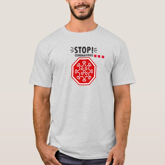 Stopp Corona! Elbow Bump Handshake, soziale Entfer T-Shirt (Vorderseite)
