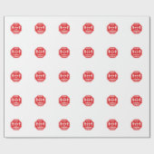 Stopp Corona Virus Behalte Ihre Entfernung Geschenkpapier (Flach)