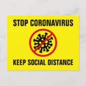 Stopp Corona Virus Covid 19 Verlangsamt die Verbre Postkarte (Vorderseite)