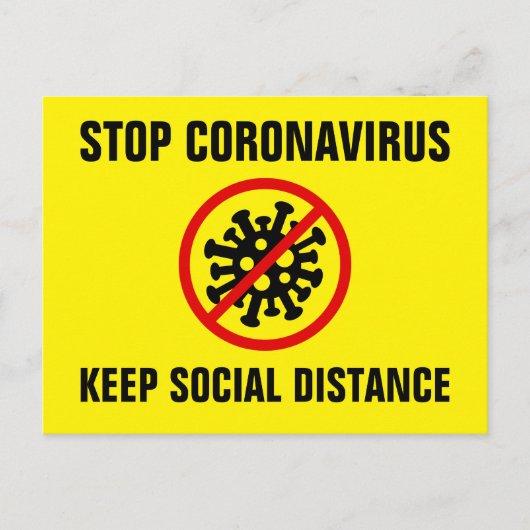Stopp Corona Virus Covid 19 Verlangsamt die Verbre Postkarte (Vorderseite)