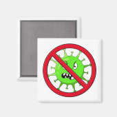 Stopp Coronavirus Magnet (Vorderseite/Rückseite)