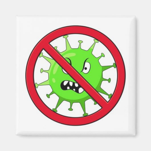 Stopp Coronavirus Magnet (Vorne)